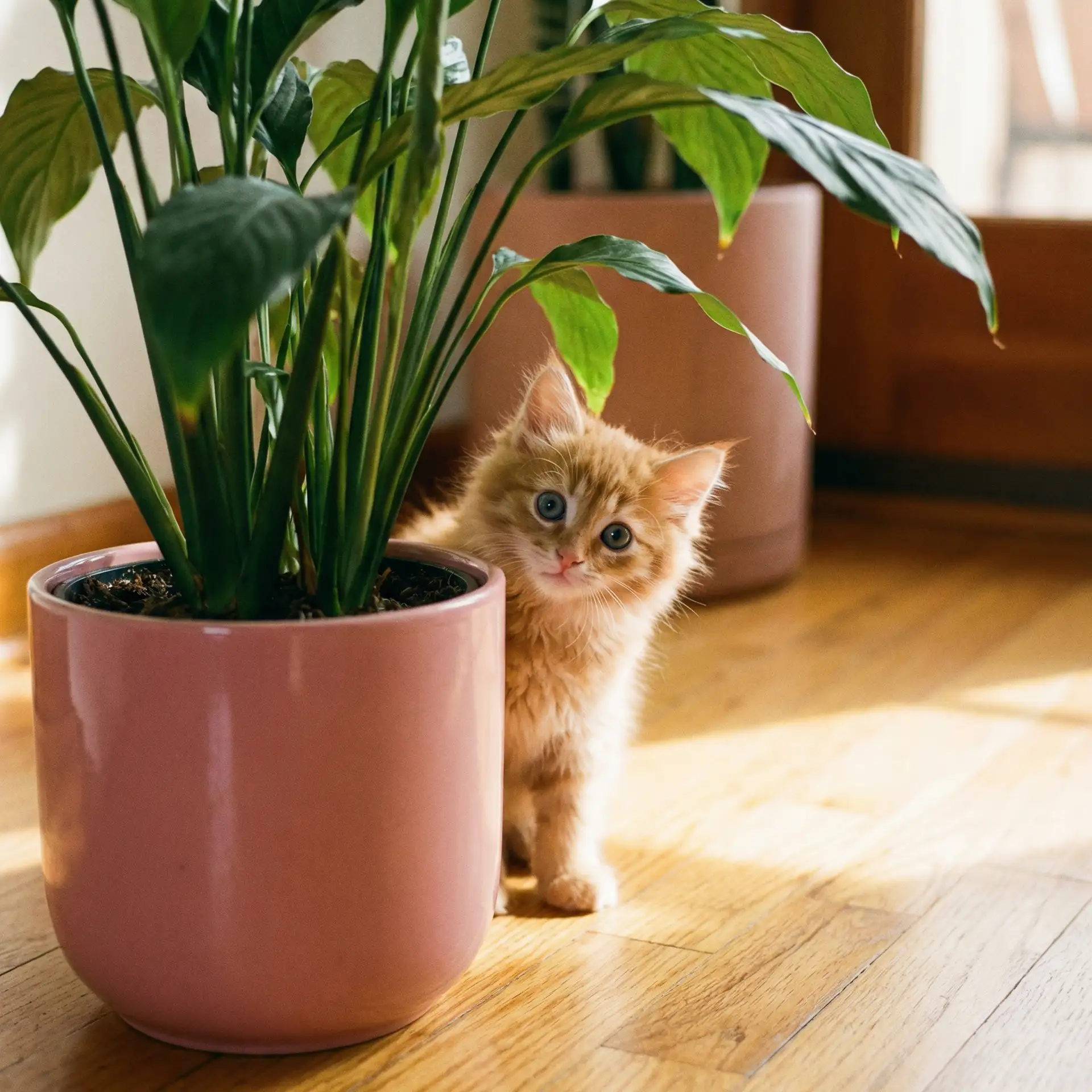小猫从花盆后探头 - 光和影的传说